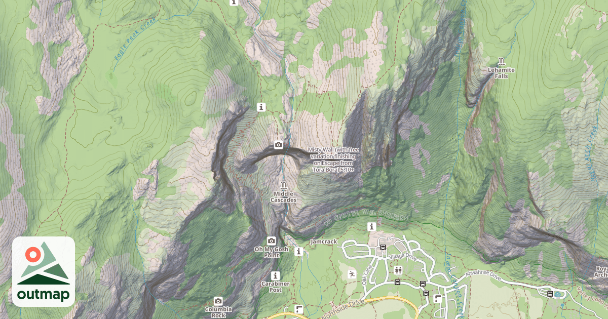 Map of Misty Wall (with free variation finishing on Escape from Tora Bora)