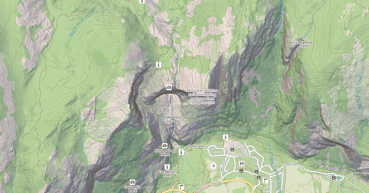 Map preview of Misty Wall (with free variation finishing on Escape from Tora Bora)