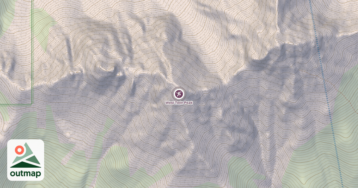 Map of West Twin Peak
