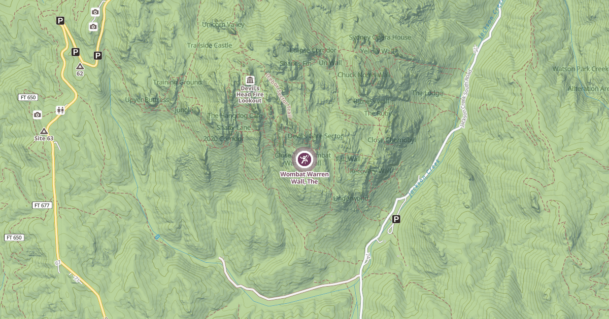 Map preview of Wombat Warren Wall, The