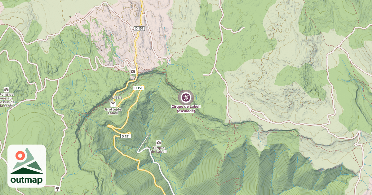 Map of Cirque de Labeil (escalade)