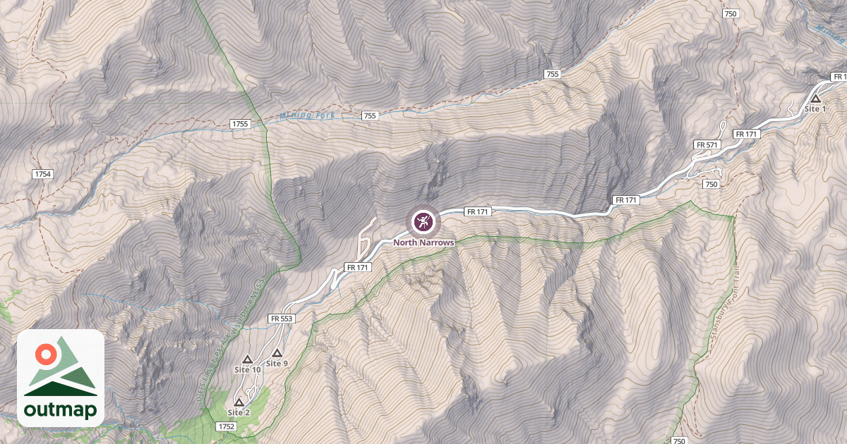 Map of North Narrows