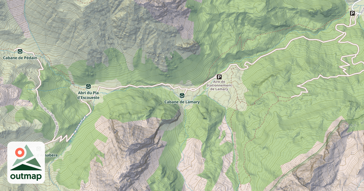 Map of Cabane de Lamary