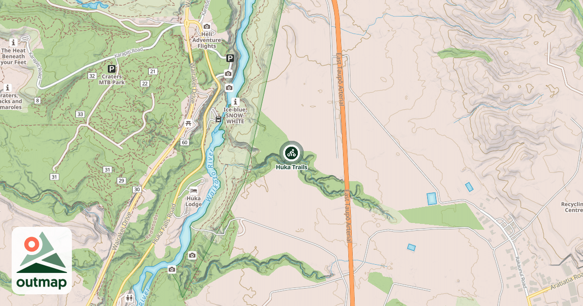 Map of Huka Trails