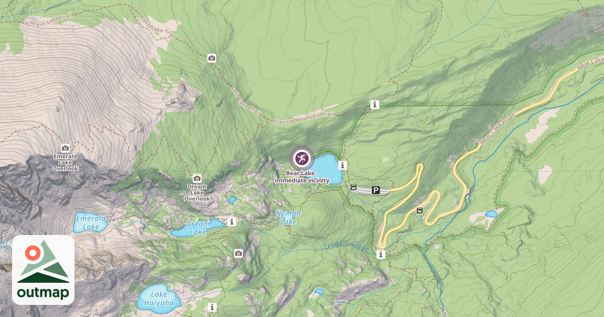 Map of Bear Lake - immediate vicinity