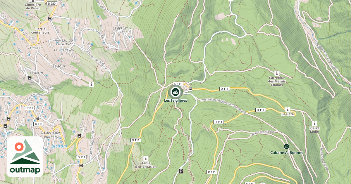 Map of Les Seiglières