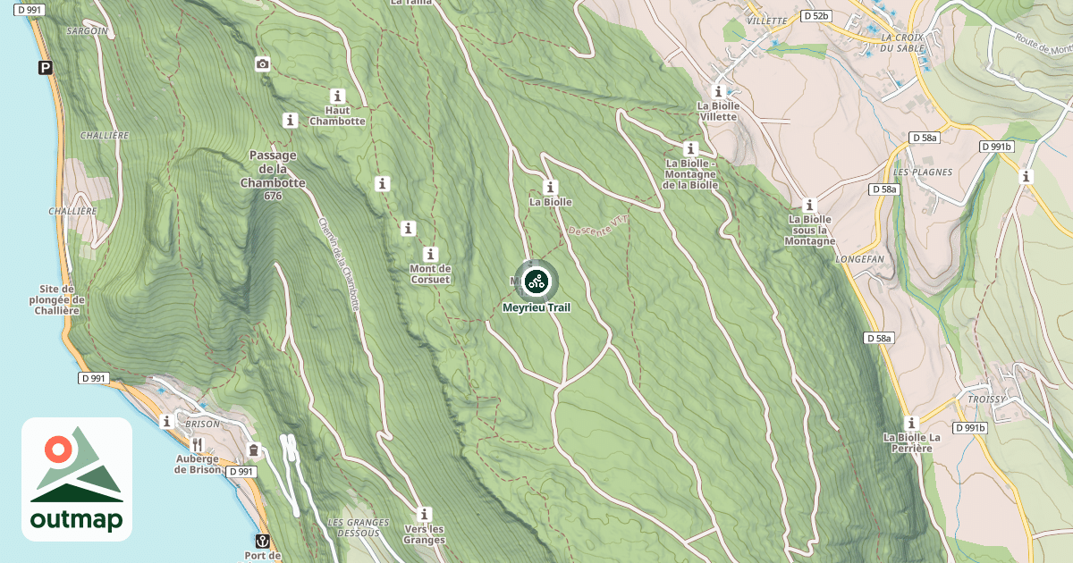 Map of Meyrieu Trail