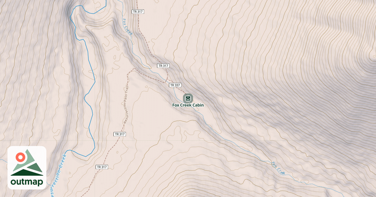 Map of Fox Creek Cabin