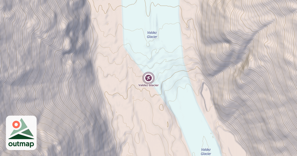 Map of Valdez Glacier