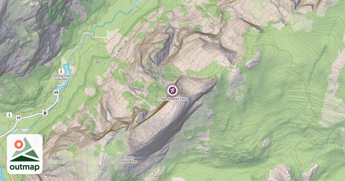 Map of 1. Northwest Face