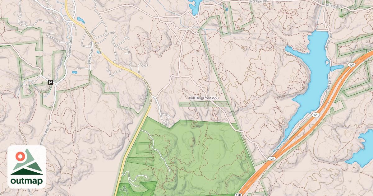 Map of Bull Dog Front