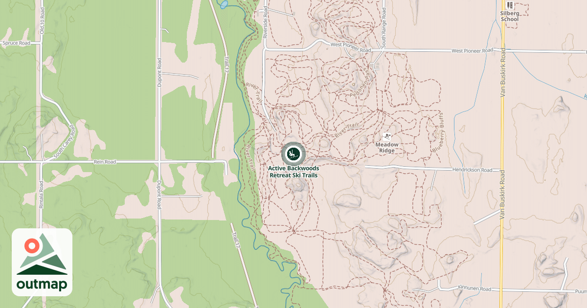 Map of Active Backwoods Retreat Ski Trails