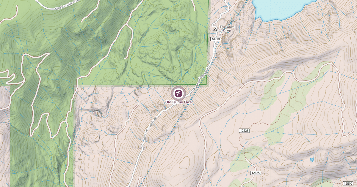 Map preview of Old Flume Face
