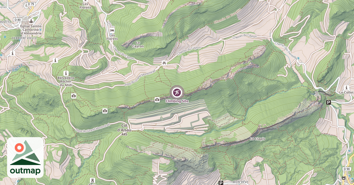 Map of Climbing Site