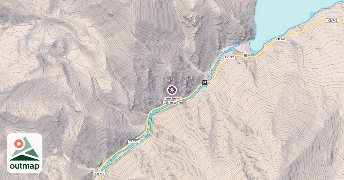 Map of Frenchman Buttress, The