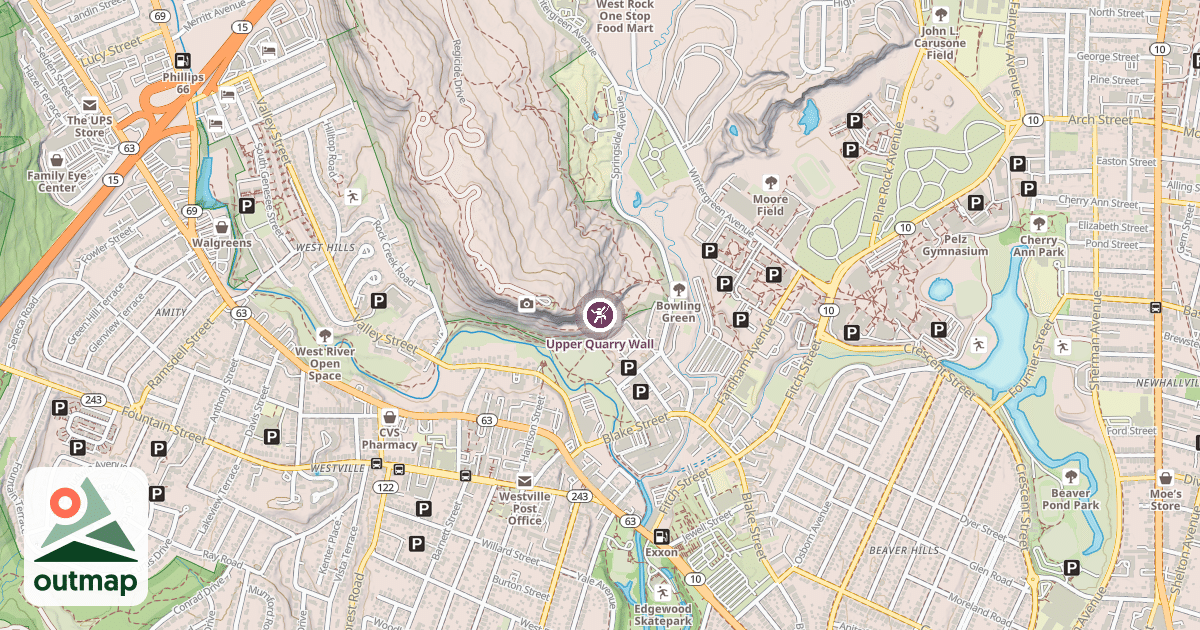 Map of Upper Quarry Wall