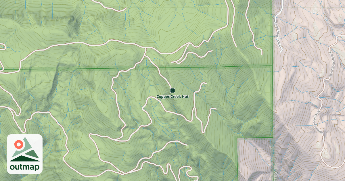 Map of Copper Creek Hut