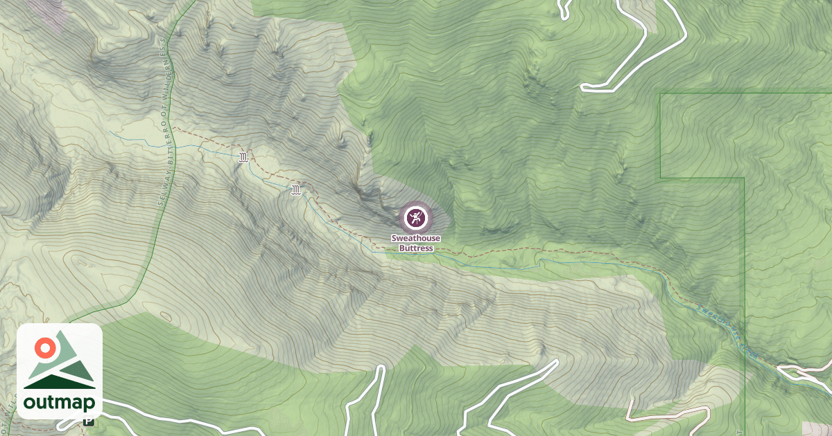 Map of Sweathouse Buttress