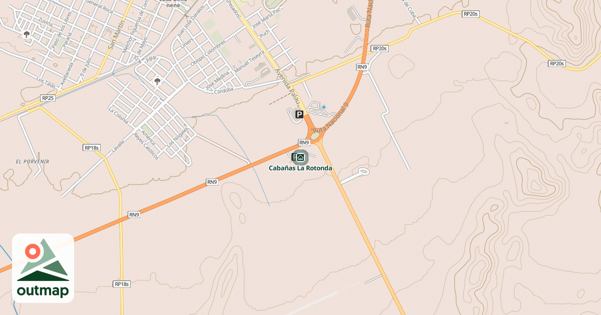 Map of Cabañas La Rotonda