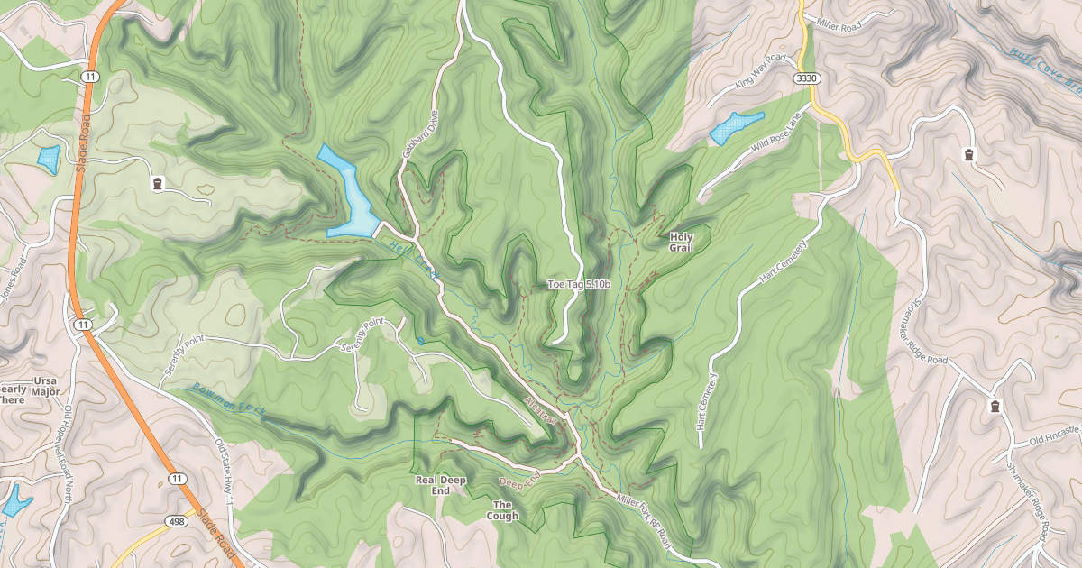 Map preview of Toe Tag