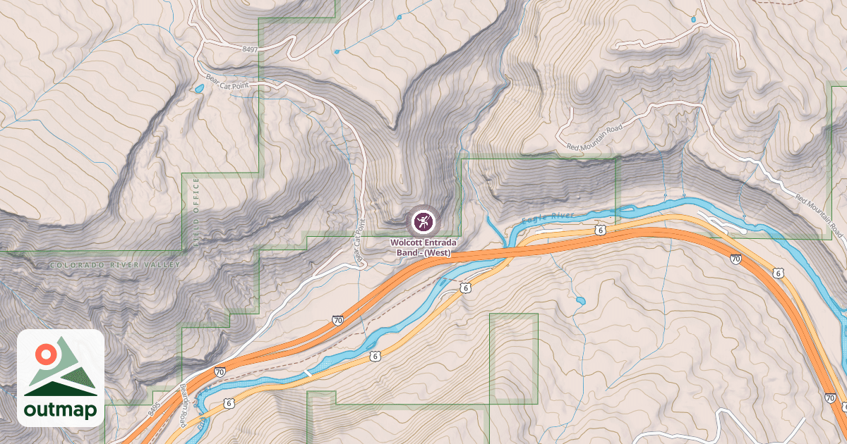 Map of Wolcott Entrada Band - (West)