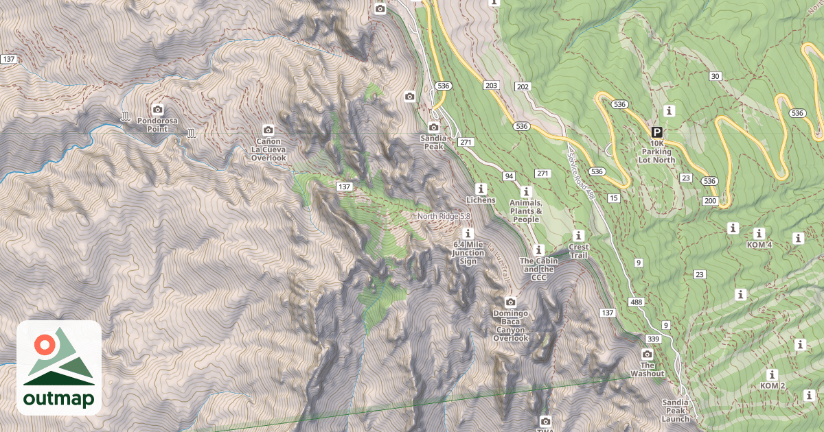 Map of North Ridge