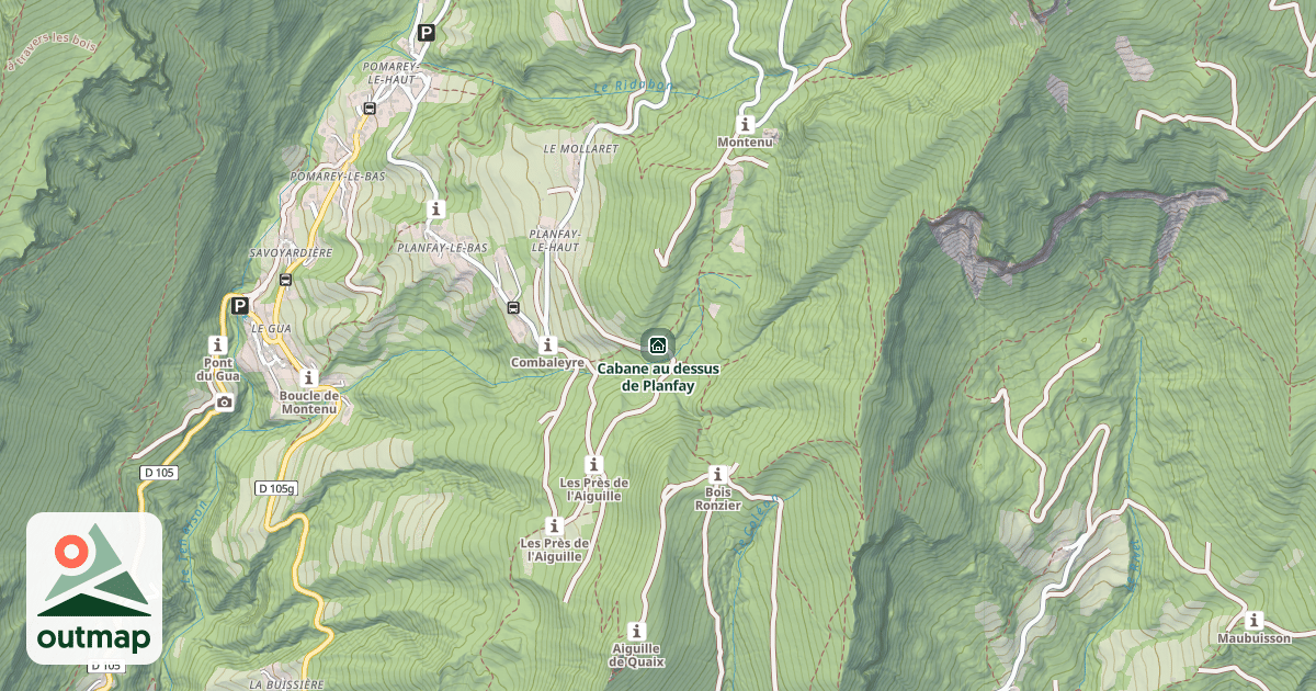 Map of Cabane au dessus de Planfay