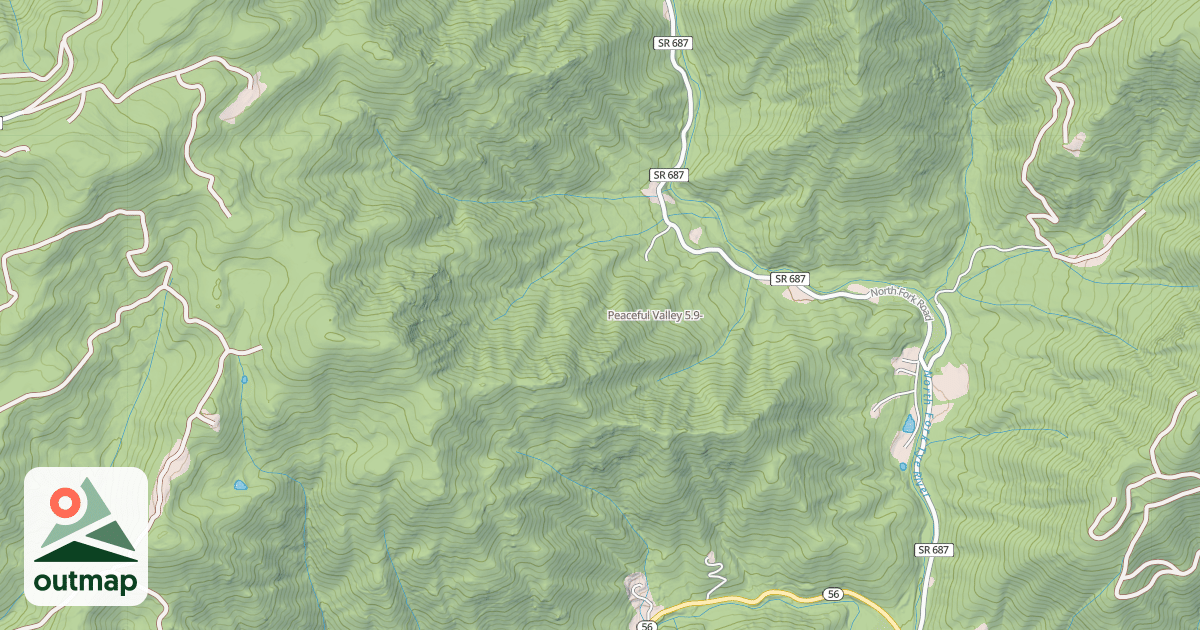 Map of Peaceful Valley