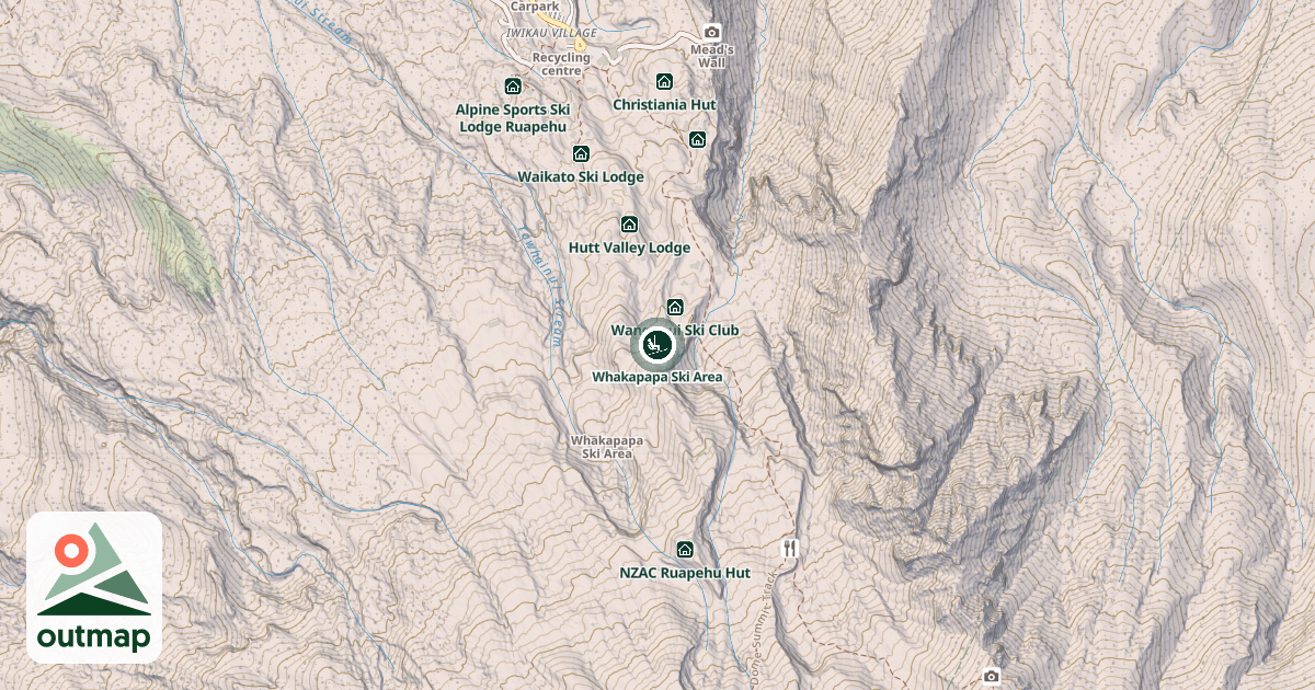 Map of Whakapapa Ski Area