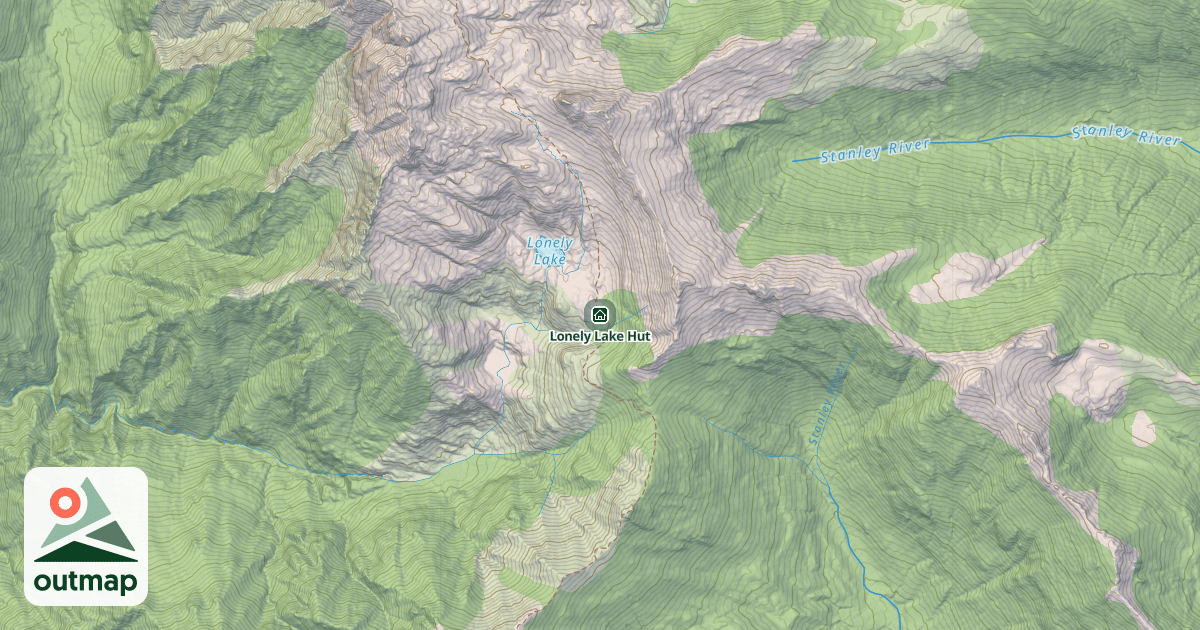 Map of Lonely Lake Hut