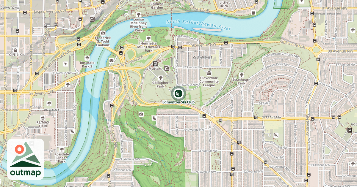 Map of Edmonton Ski Club