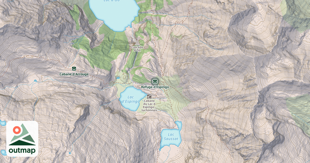 Map of Refuge d'Espingo