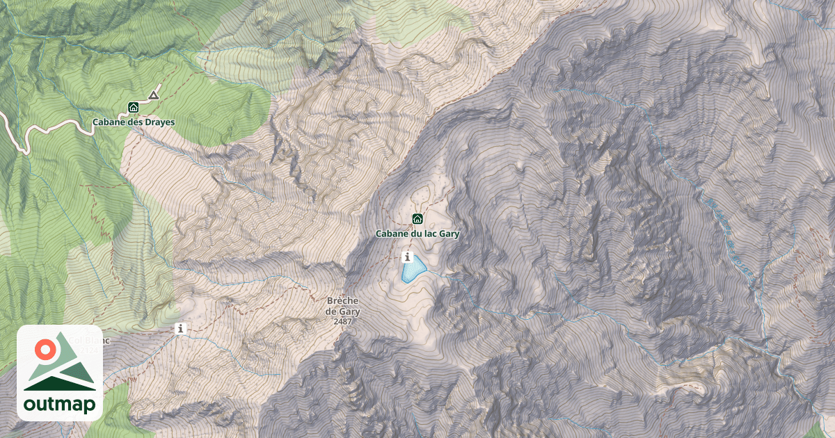 Map of Cabane du lac Gary
