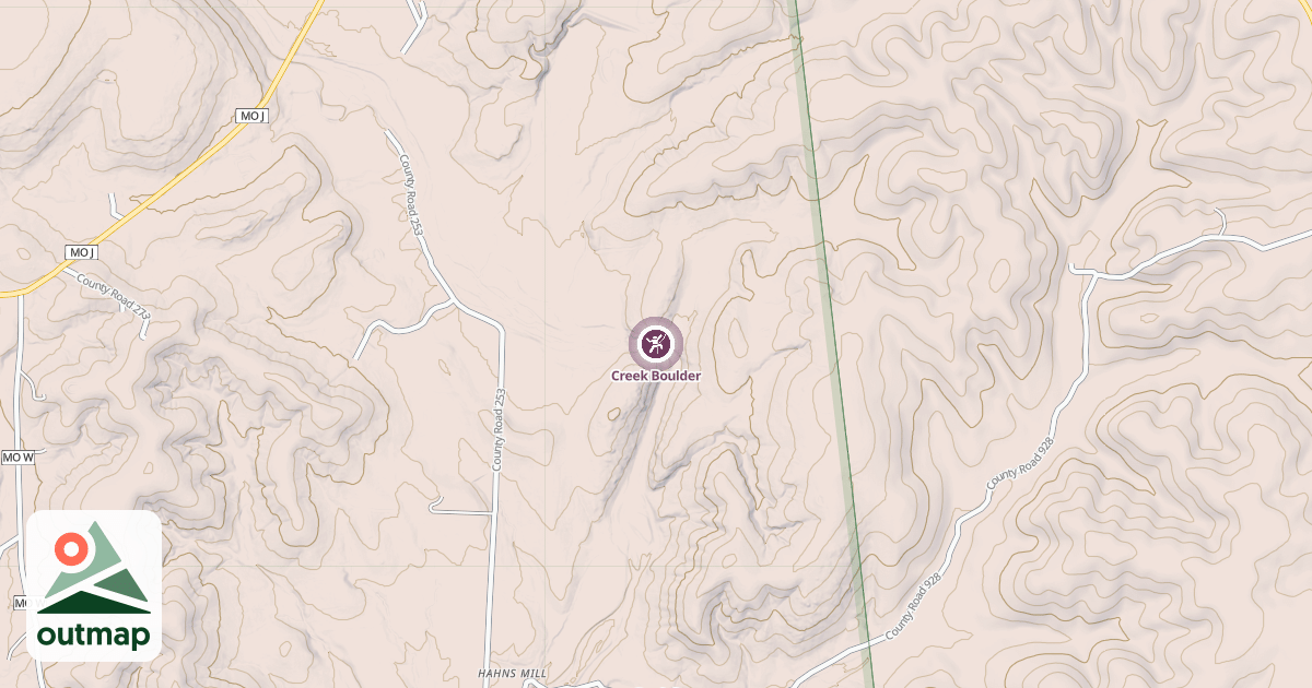 Map of Creek Boulder