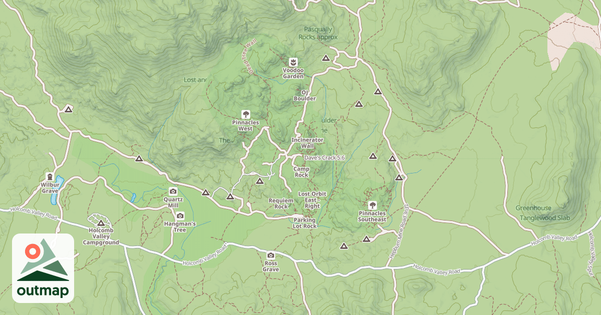 Map of Dave's Crack