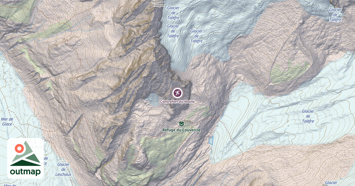 Map of Contrefort du Moine