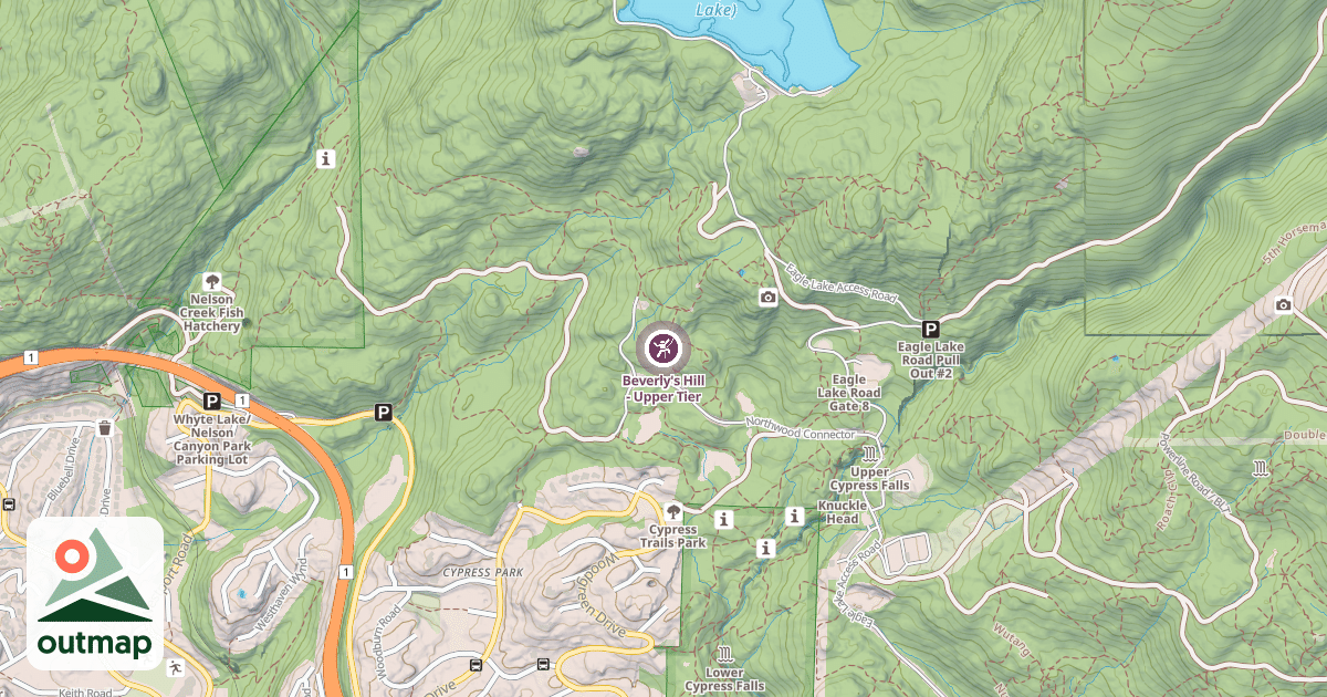 Map of Beverly's Hill - Upper Tier