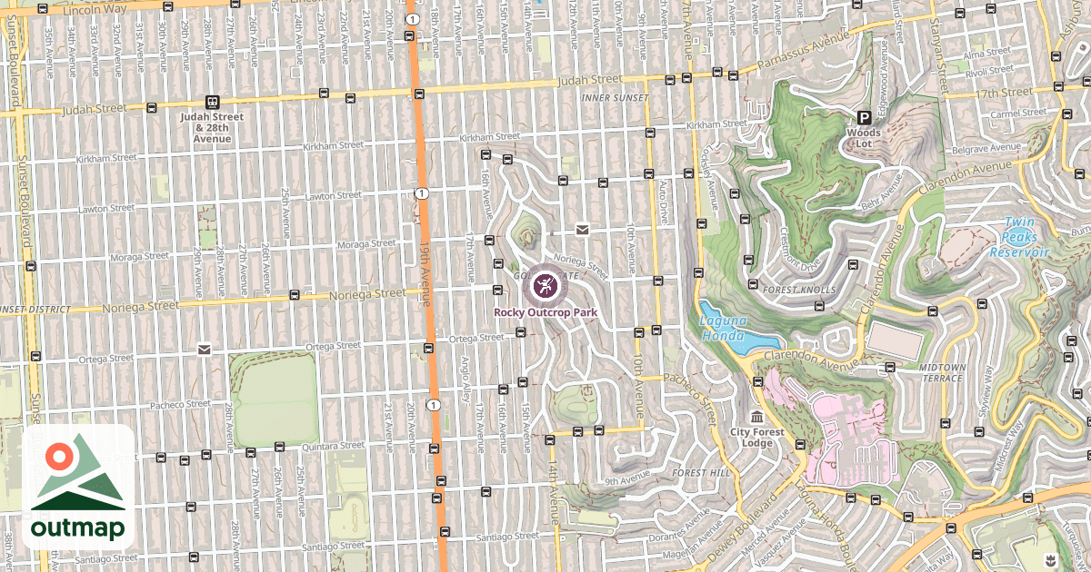 Map of Rocky Outcrop Park
