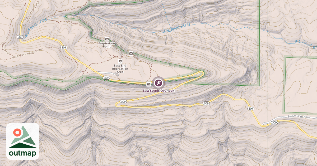 Map of East Scenic Overlook