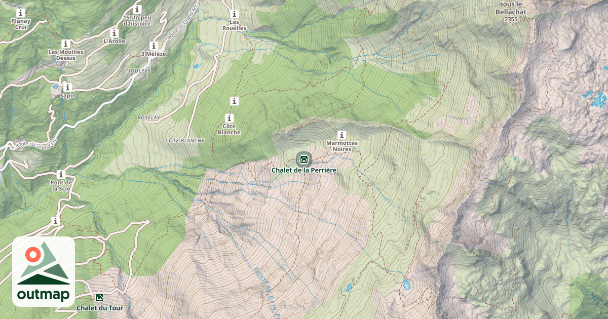 Map of Chalet de la Perrière