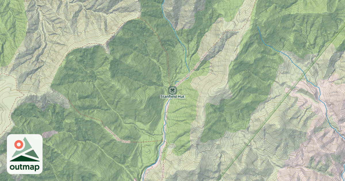 Map of Stanfield Hut