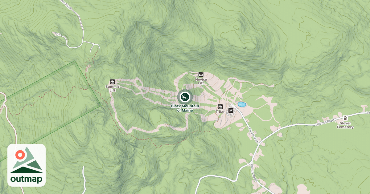 Map of Black Mountain of Maine