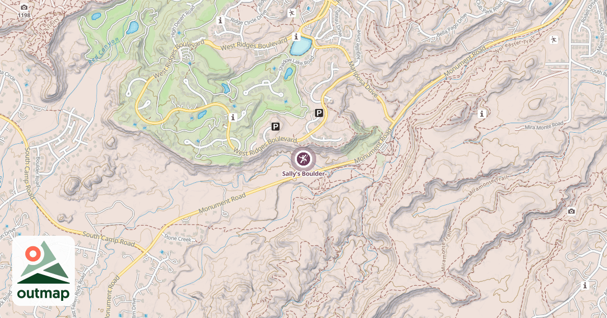 Map of Sally's Boulder