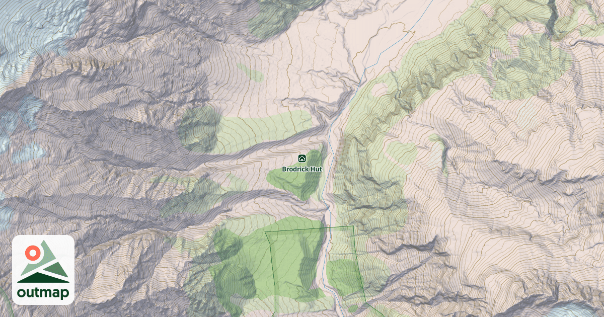 Map of Brodrick Hut