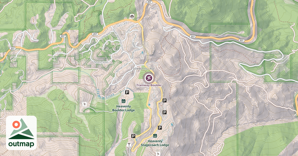 Map of Tramway Boulder