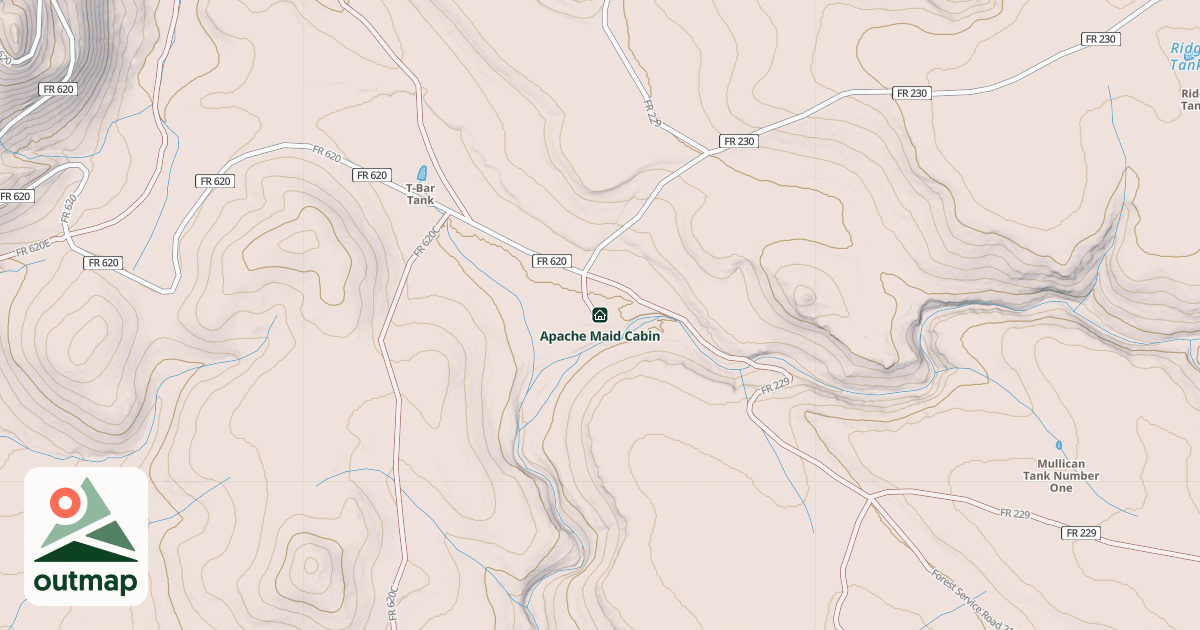 Map of Apache Maid Cabin