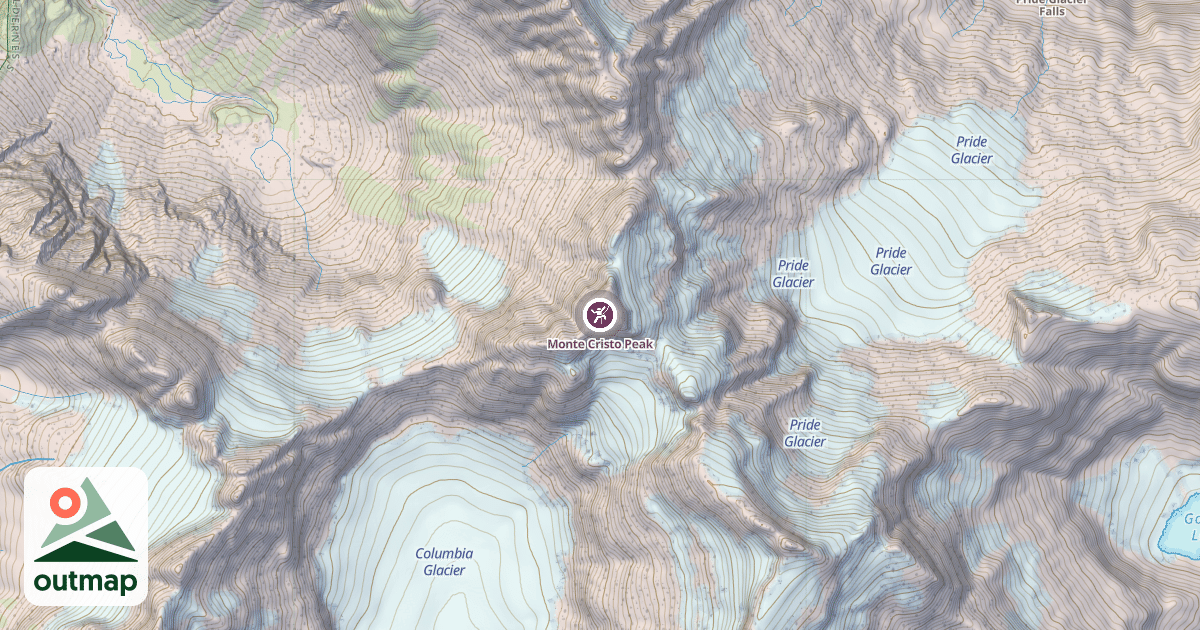 Map of Monte Cristo Peak
