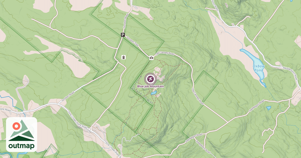 Map of Blue Job Mountain