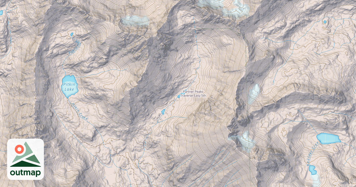 Map of Partner Peaks Traverse