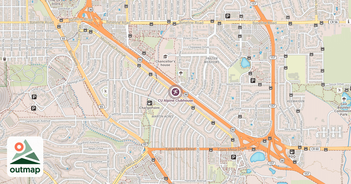Map of CU Alpine Clubhouse